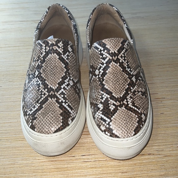 J/Slides Heidi Snakeskin Leather Platform Slipon 6 - Picture 3 of 11
